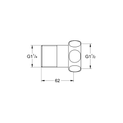 Grohe Düz Bağlantı - 12424000 - 2