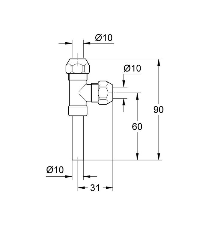 Grohe Eggemann Orjinal Was® T Parçası 3/4