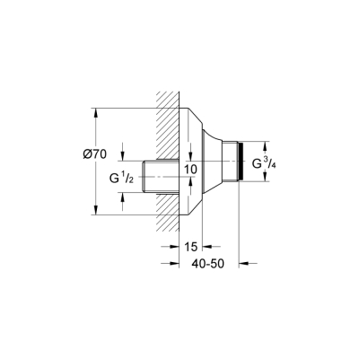 Grohe Ekzantrik, Kilitlenebilir - 12400000 - 2