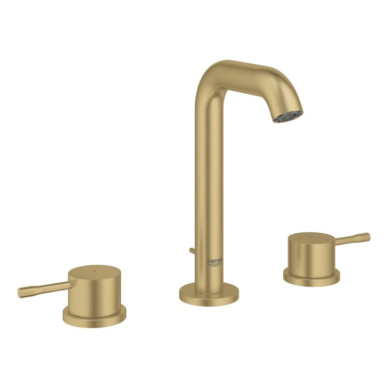 Grohe Essence 3 Delikli Lavabodan Ankastre Lavabo Bataryası, Fırçalı Altın - 20296GN1 - 2