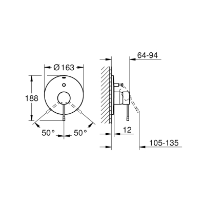 Grohe Essence Ankastre Banyo/Duş Bataryası - 19285DL1 - 2