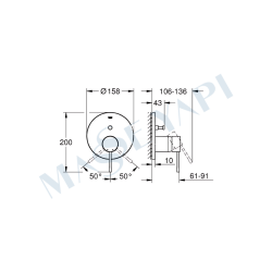 Grohe Essence Ankastre Banyo/Duş Bataryası - 24167KF1 - 6