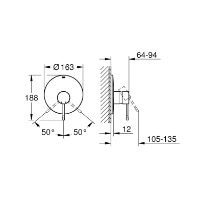 Grohe Essence Ankastre Duş Bataryası - 19286A01 - 2