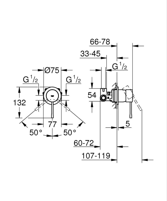 Grohe Essence Ankastre Duş Bataryası - 29197000 - 3