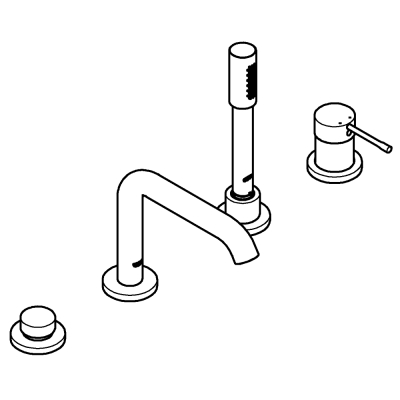 Grohe Essence Dört Delikli Küvet Bataryası - 25251AL1 - 3