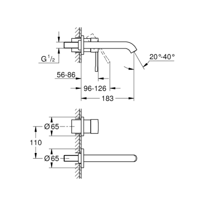 Grohe Essence İki Delikli Lavabo BataryasıM - 29192AL1 - 2