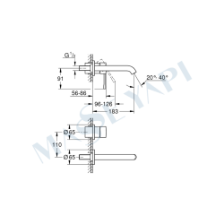 Grohe Essence İki Delikli Lavabo BataryasıM - 29192KF1 - 4