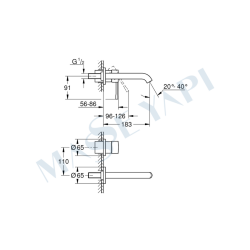 Grohe Essence İki Delikli Lavabo BataryasıM - 29192KF1 - 5