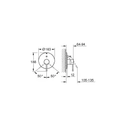 Grohe Essence New Ankastre Banyo/Duş Bataryası, Fırçalı Altın (Sıva Üstü Grubu) - 2