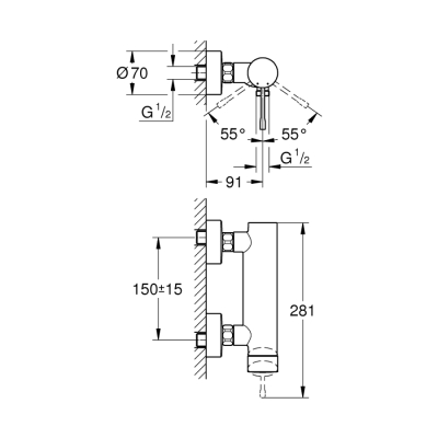 Grohe Essence Tek Kumandalı Duş Bataryası - 25252DL1 - 2