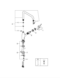 Grohe Essence Tek Kumandalı Eviye Bataryası - 30505A00 - 2