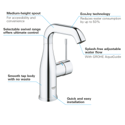Grohe Essence Tek Kumandalı Lavabo Bataryası M - 24176001 - 3