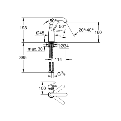 Grohe Essence Tek Kumandalı Lavabo Bataryası
M-Boyut - 23463001 - 2