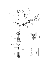 Grohe Essence Tek Kumandalı Lavabo Bataryası M-Boyut - 24181001 - 2