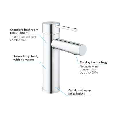 Grohe Essence Tek Kumandalı Lavabo Bataryası
S-Boyut - 34294001 - 3
