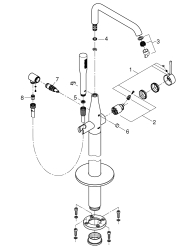 Grohe Essence Yerden Küvet Bataryası - 25248001 - 2