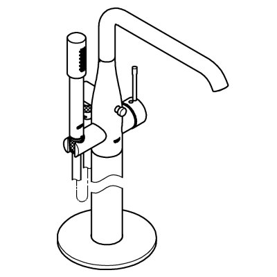 Grohe Essence Yerden Küvet Bataryası - 25248DA1 - 3