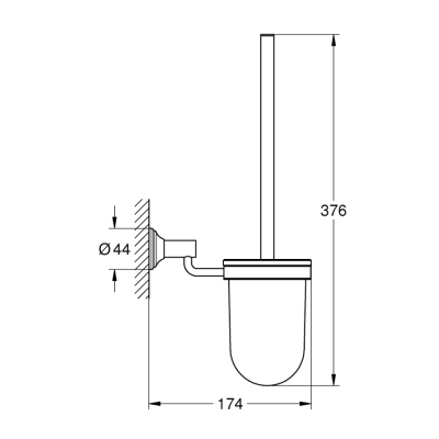 Grohe Essentials Authentic Tuvalet Fırçası Seti - 40658001 - 2