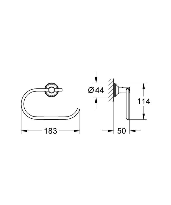 Grohe Essentials Authentic Tuvalet Kağıtlığı - 40657001 - 3