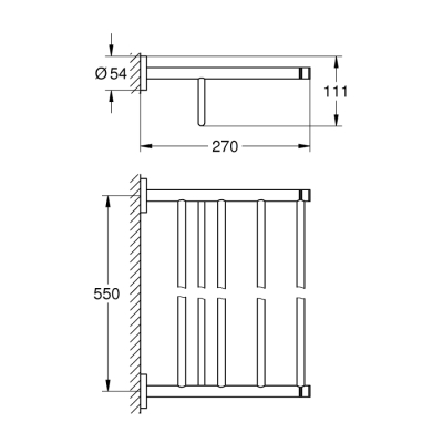 Grohe Essentials Çoklu Banyo Havluluğu - 40800001 - 2