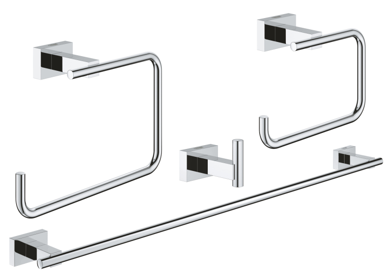 Grohe Essentials Cube 4'Ü Bir Arada Banyo Aksesuar Seti - 40778001 - 1