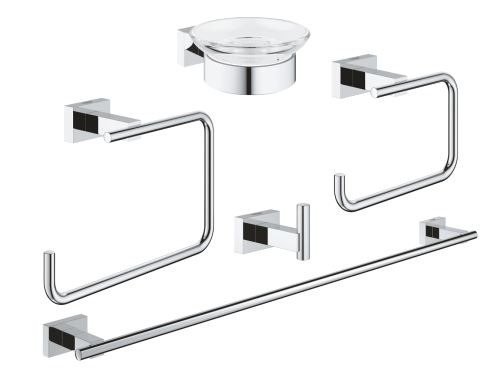 Grohe Essentials Cube 5'İ Bir Arada Banyo Aksesuar Seti - 40758001 - 1