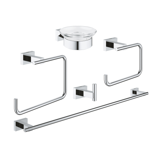 Grohe Essentials Cube 5'İ Bir Arada Banyo Aksesuar Seti - 40758001 - 2