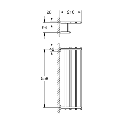 Grohe Essentials Cube Banyo Havluluğu - 40512001 - 2