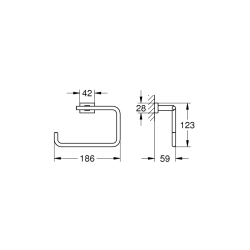 Grohe Essentials Cube Halka Havluluk - 40510001 - 2