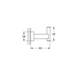 Grohe Essentials Cube Havlu/Bornoz Askılığı - 40511001 - 2