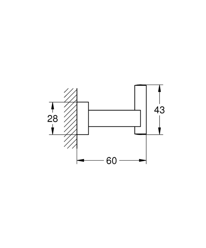 Grohe Essentials Cube Havlu/Bornoz Askılığı - 40511001 - 4