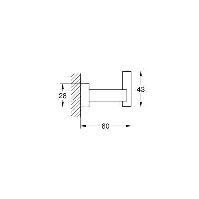 Grohe Essentials Cube Havlu/Bornoz Askılığı - 40511Dc1 - 2