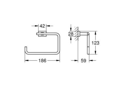Grohe Essentials Cube Havluluk - 40510AL1 - 3