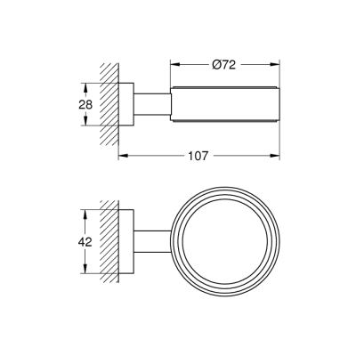 Grohe Essentials Cube Sabunluk Tutacağı - 40508001 - 2