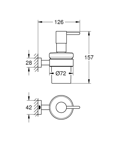 Grohe Essentials Cube Sıvı Sabunluk - 40756001 - 3