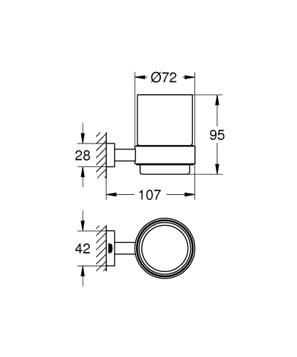 Grohe Essentials Cube Tutamaçlı Cam Fırçalık - 40755001 - 3