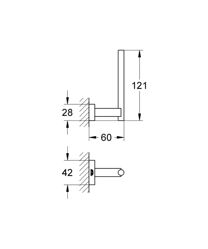 Grohe Essentials Cube Yedek Tuvalet Kağıtlığı - 40623001 - 4