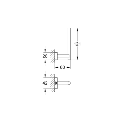 Grohe Essentials Cube Yedek Tuvalet Kağıtlığı - 40623Al1 - 2