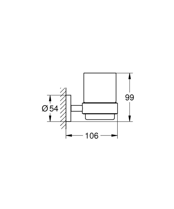 Grohe Essentials Tutamaçlı Cam Fırçalık (1022562430) - 4