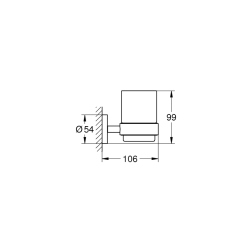 Grohe Essentials Tutamaçlı Cam Fırçalık - 40447001 - 2