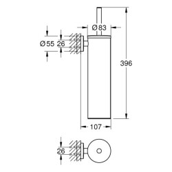 Grohe Essentials Tuvalet Fırçalığı, Bakır - 40696DA0 - 3