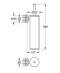 Grohe Essentials Tuvalet Fırçalığı, Paslanmaz Çelik - 40696DC0 - 2