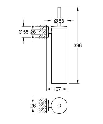 Grohe Essentials Tuvalet Fırçalığı, Paslanmaz Çelik - 40696DC0 - 2