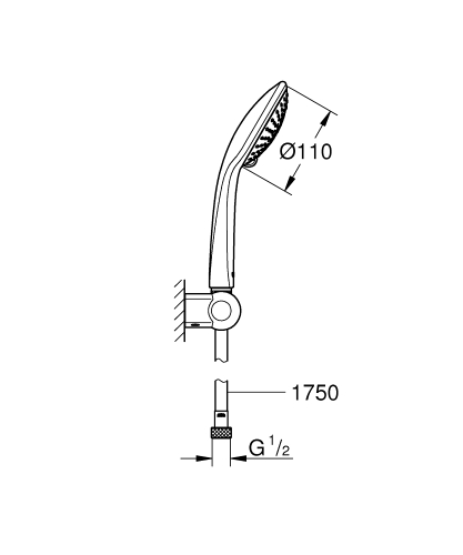 Grohe Euphoria 110 Champagne Duşu Seti 3 Akışlı - 27355000 - 3