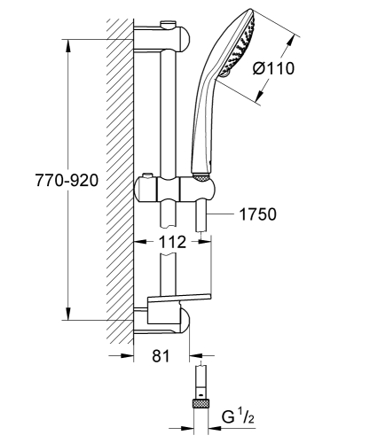 Grohe Euphoria 110 Champagne Sürgülü Duş Seti 3 Akışlı - 27227001 - 3
