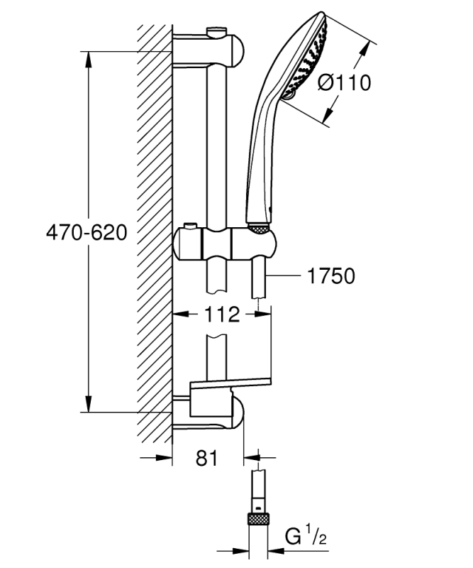 Grohe Euphoria 110 Champagne Sürgülü Duş Seti 3 Akışlı - 27232001 - 3