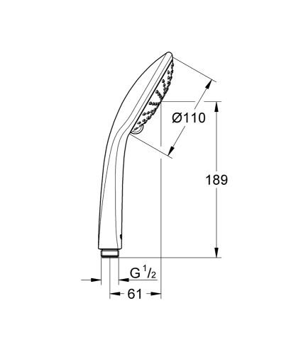 Grohe Euphoria 110 Duo El Duşu 2 Akışlı - 27220000 - 3