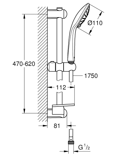 Grohe Euphoria 110 Duo Sürgülü Duş Seti 2 Akışlı - 27230001 - 3