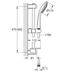 Grohe Euphoria 110 Duo Sürgülü Duş Seti 2 Akışlı - 27230001 - 2