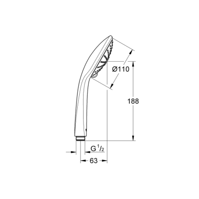 Grohe Euphoria 110 Massage El Duşu 3 Akışlı - 27221000 - 2